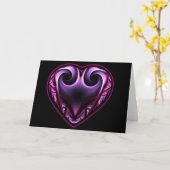 Taurus Heart Fraktal Grußkarten Karte (Gelbe Blume)