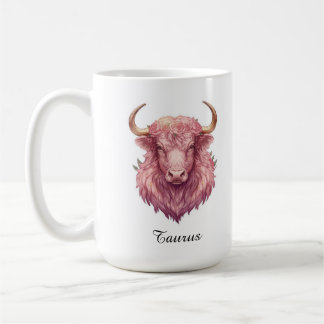 Taurus Himmels-Zodiakustasse - Pink Bull Kunst Kaffeetasse