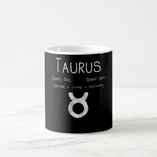 Taurus Horoscope Astrologie Star Sign Geburtstagsg Kaffeetasse (Mittel)