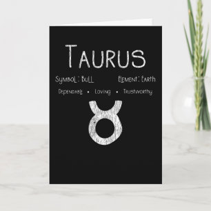Taurus Horoscope Astrologie Star Sign Geburtstagsg Karte