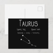 Taurus Horoscope Astrologie Star Sign Geburtstagsg Postkarte (Vorne/Hinten)