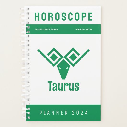 Taurus Horoscope Planer (Vorderseite)