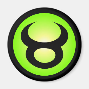 Taurus Horoscope Sign Sunny Green Magnet