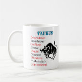 Taurus Horoscope Zodiac Sign Kaffeetasse (Links)