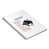 Taurus Horoscope Zodiac Sign Notizblock (Rechte Seite)