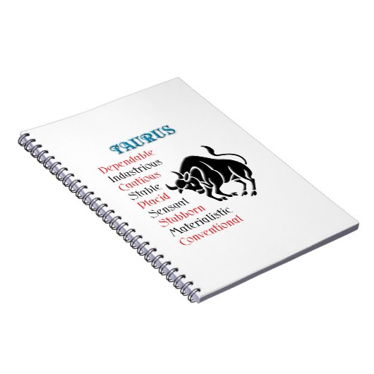 Taurus Horoscope Zodiac Sign Notizblock (Rechte Seite)