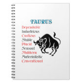 Taurus Horoscope Zodiac Sign Notizblock (Vorderseite)