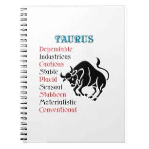 Taurus Horoscope Zodiac Sign Notizblock