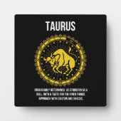 Taurus - Horoskop, Funny Zodiac Unterzeichner Spaß Fotoplatte (Vorderseite)
