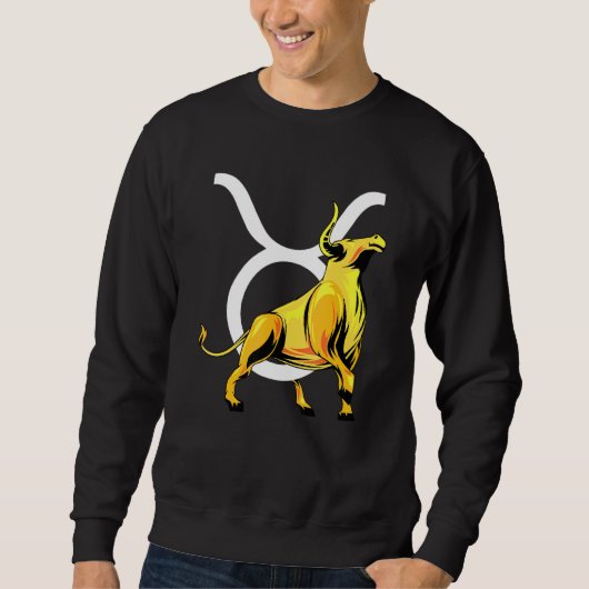 Taurus Horoskop Symbol Zodiac Zeichenkonstellation Sweatshirt (Vorderseite)