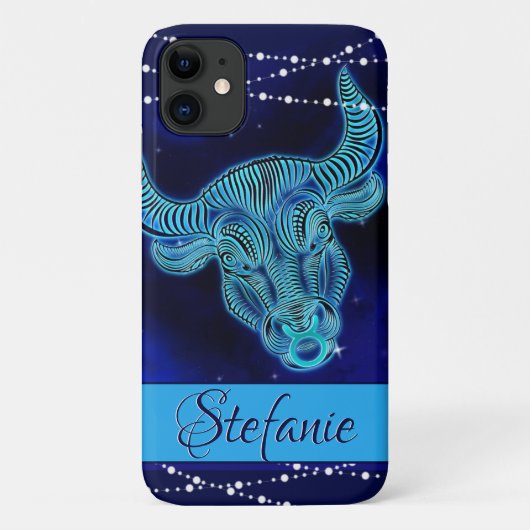 Taurus in Dark Blue Case-Mate iPhone Case (Rückseite)