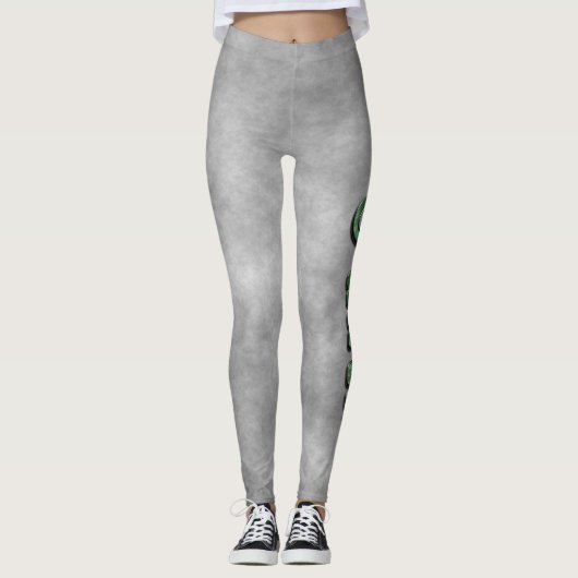 Taurus in Emerald Gemstone Leggings (Vorderseite)