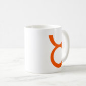 Taurus in Orange Kaffeetasse (VorderseiteRechts)