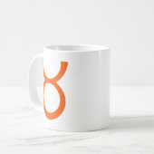 Taurus in Orange Kaffeetasse (Vorderseite Links)