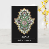 Taurus Khamsa Note Card Karte (Gelbe Blume)