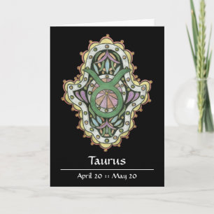 Taurus Khamsa Note Card Karte