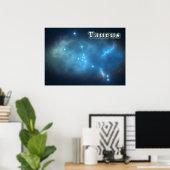 Taurus-Konstellation Poster (Heimbüro)