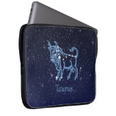 Taurus Konstellation und Zodiac-Zeichen mit Sterne Laptopschutzhülle (Vorne Rechts)