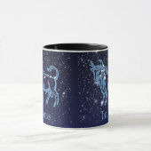 Taurus Konstellation und Zodiac-Zeichen mit Sterne Tasse (Zentrum)