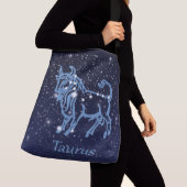 Taurus Konstellation und Zodiac-Zeichen mit Sterne Tragetaschen Mit Langen Trägern (Von Nahem)