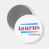 Taurus Lila Magnet (Vorderseite/Rückseite)