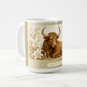 Taurus Lily Art Nouveau Tasse (Vorderseite Links)