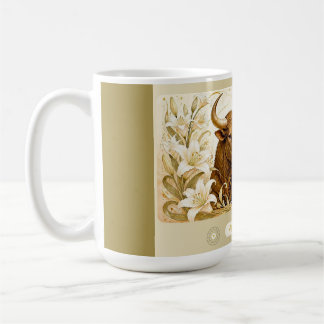 Taurus Lily Art Nouveau Tasse
