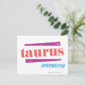 Taurus LtPink Postkarte (Stehend Vorderseite)