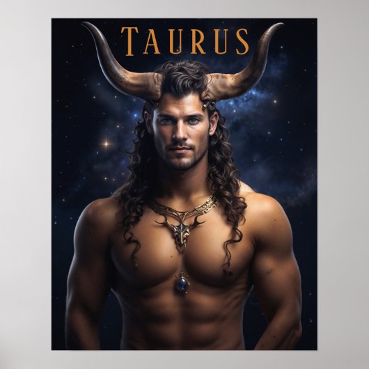 Taurus Male Astrologisches Poster (Vorne)