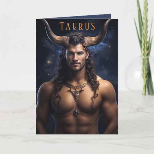 Taurus Male Birthday Card Feiertagskarte (Vorderseite)
