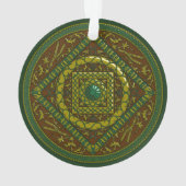 Taurus Mandala Acrylic Ornament (Rückseite)