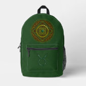 Taurus Mandala Bedruckter Rucksack (Vorderseite)
