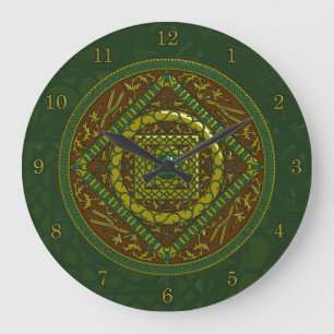 Taurus Mandala Clock Große Wanduhr