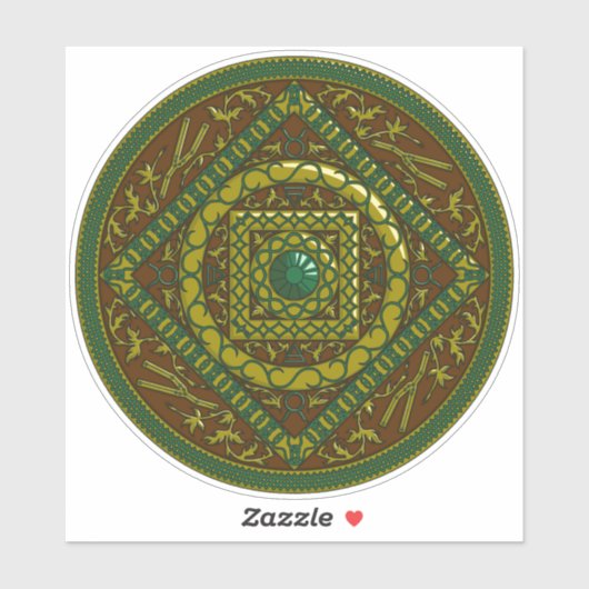 Taurus Mandala Contour Sticker (Blatt)