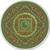 Taurus Mandala Contour Sticker (Vorderseite)