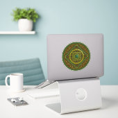 Taurus Mandala Contour Sticker (Laptop auf Schreibtisch)