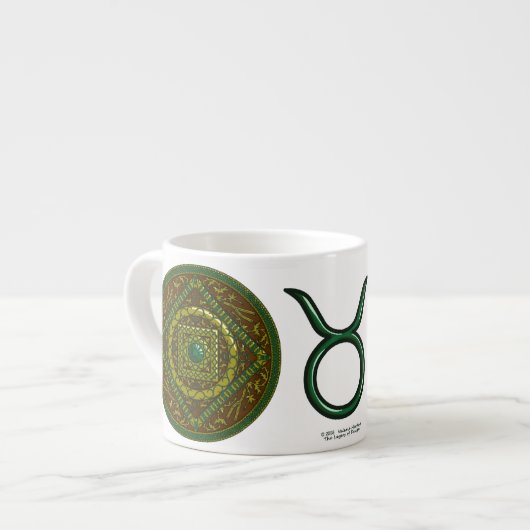 Taurus Mandala Spezialität Tasse (Vorderseite Links)