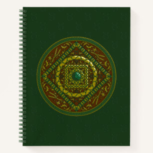 Taurus Mandala Spiral Notebook Notizblock