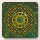 Taurus Mandala Square Untersetzer (Vorderseite)