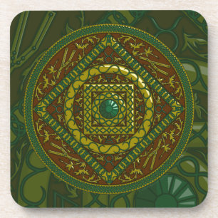 Taurus Mandala Square Untersetzer