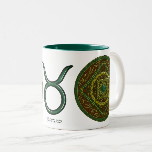 Taurus Mandala Tasse (VorderseiteRechts)