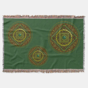 Taurus Mandala Throw Blanket Decke