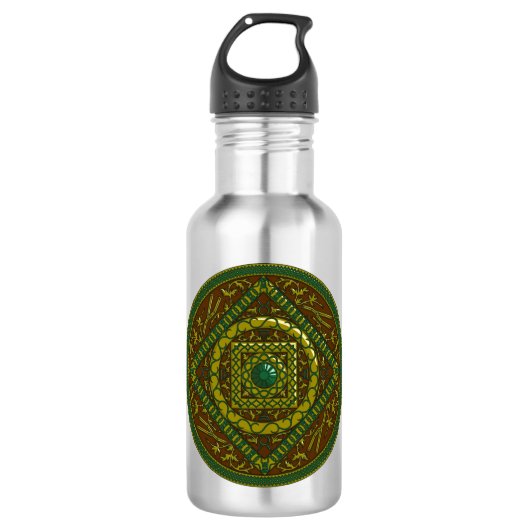 Taurus Mandala Wasserflasche Trinkflasche (Vorderseite)