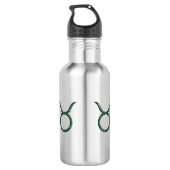 Taurus Mandala Wasserflasche Trinkflasche (Rückseite)