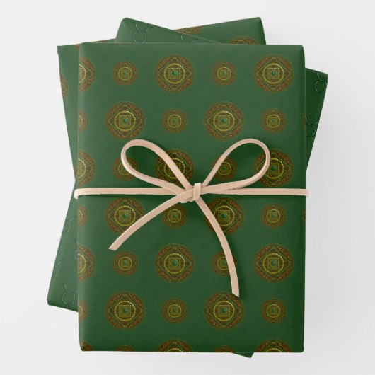 Taurus Mandala Wrapping Paper Set Geschenkpapier Set (Beispiel)