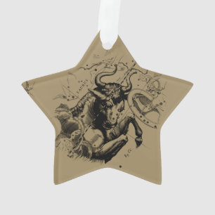 Taurus Map by Hevelius circa 1690 Ornament