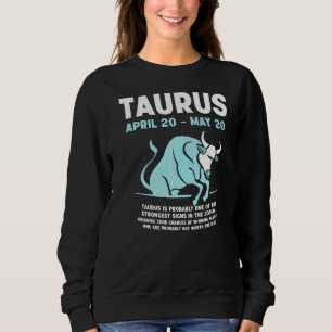 Taurus Merchandise Season Zodiac Sign Astrographis Sweatshirt