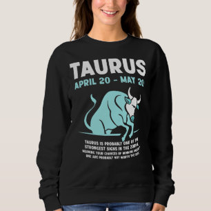 Taurus Merchandise Season Zodiac Sign Astrographis Sweatshirt