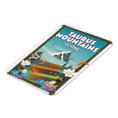 Taurus Mountains Türkei Reiseplakat. Magnet (Linke Seite)