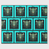 Taurus Name Birthday Horoscope Geschenk Geschenkpapier (Flach)